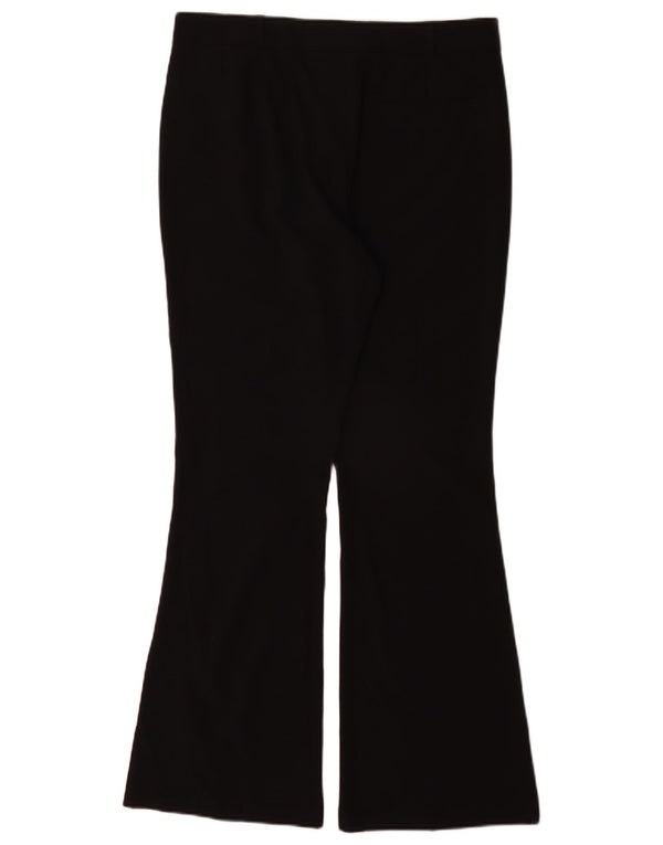 Marks & Spencer Pantalones de traje acampanados para mujer UK 12 Medium W30 L31 Negro