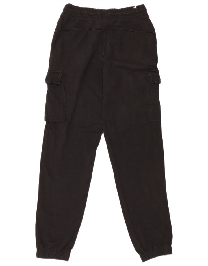 Puma Hombre Cargo Chándal Pantalones Joggers Pequeño Algodón Negro