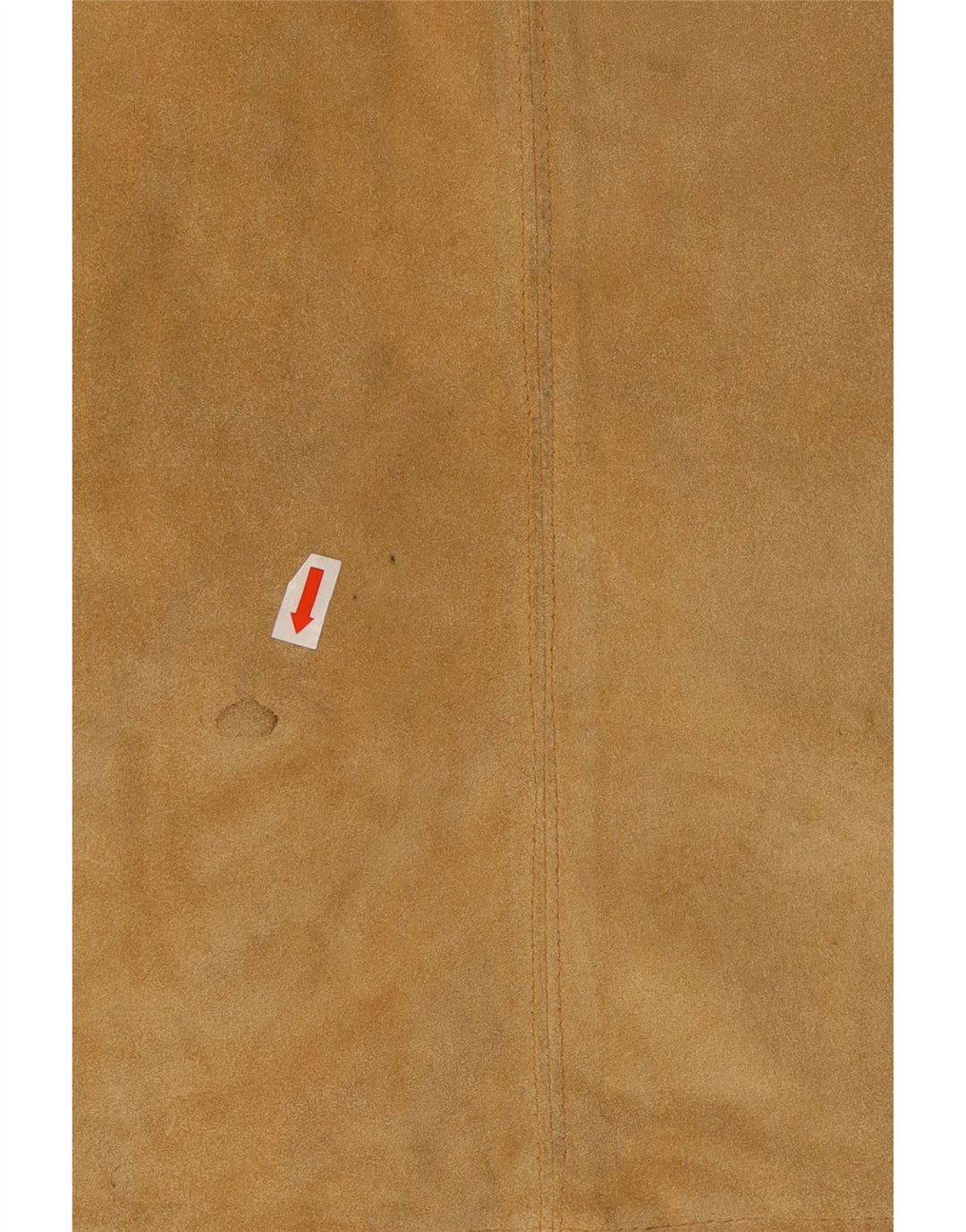 VINTAGE Mujer Ante Mini Falda Mediana W28 Cuero Beige