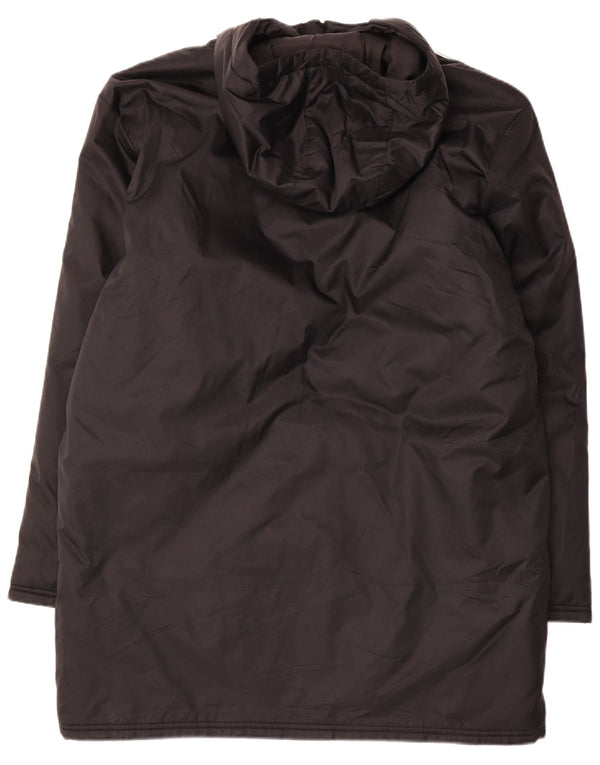Adidas Abrigo acolchado con capucha para hombre UK 38 Mediano Negro Poliéster