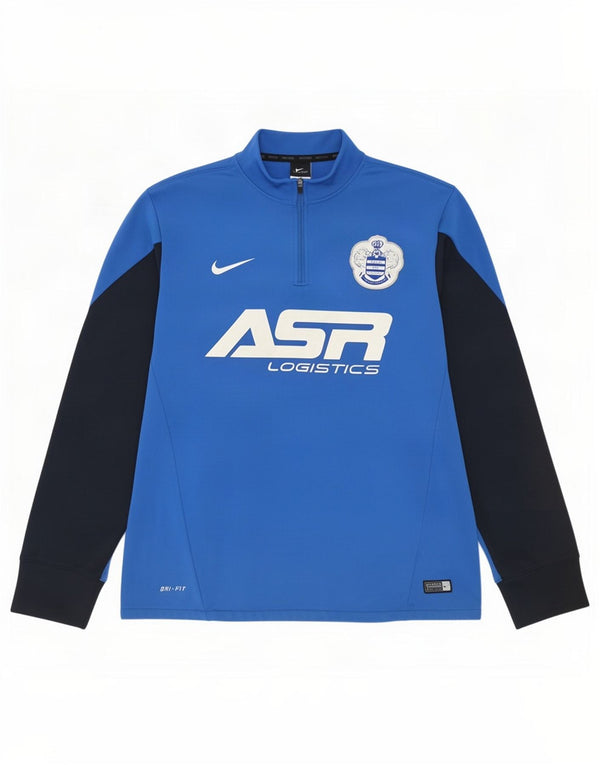 Nike Hombre Dri Fit Graphic Pullover Chándal Top Azul Medio Colorblock