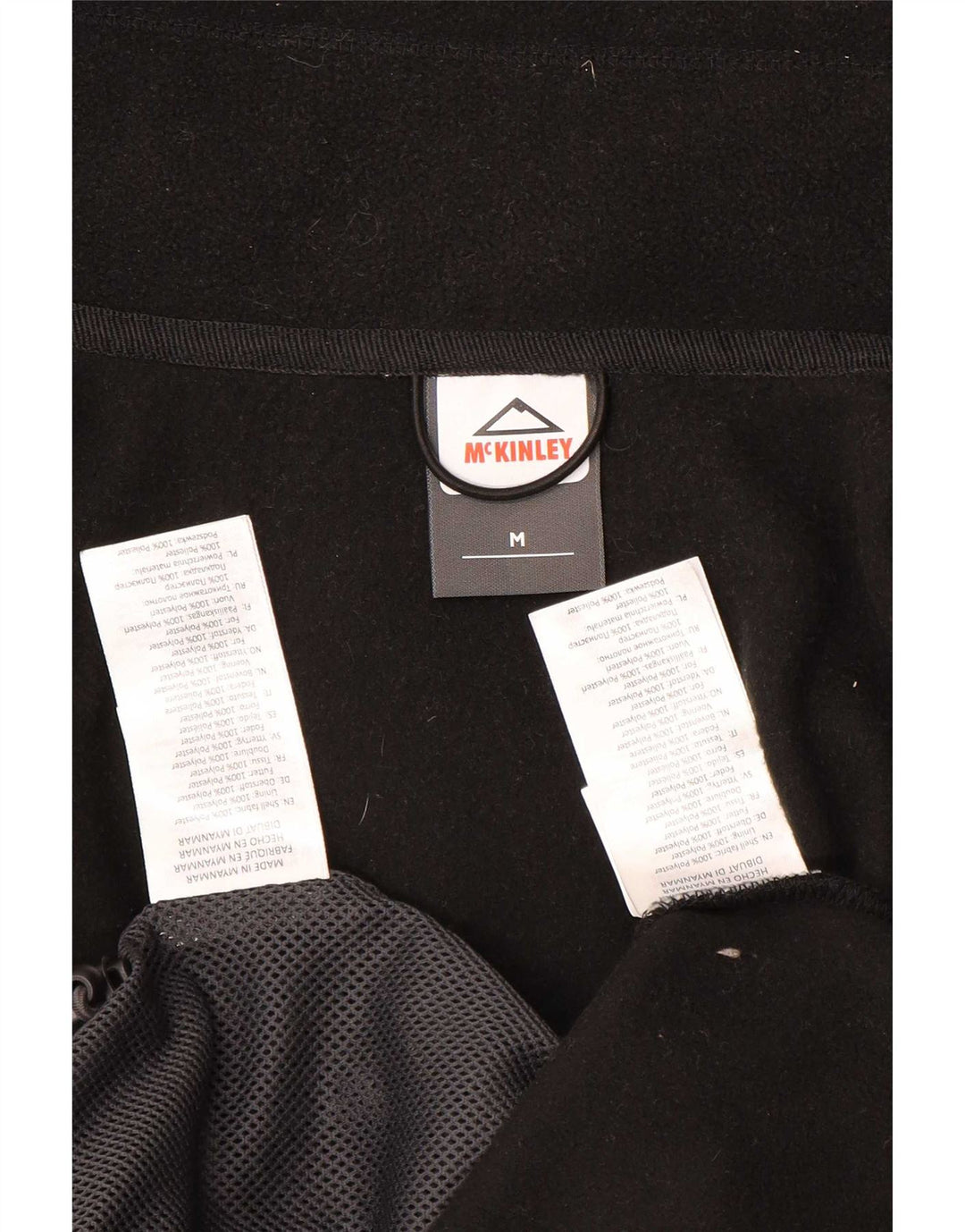 McKinley Chaqueta impermeable con capucha para hombre UK 38 Mediana Poliéster negro