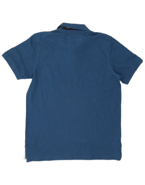Crew Clothing Polo para hombre de algodón azul grande