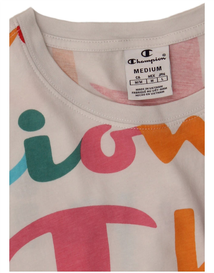 CHAMPION Camiseta gráfica para mujer Top UK 12 Medium White