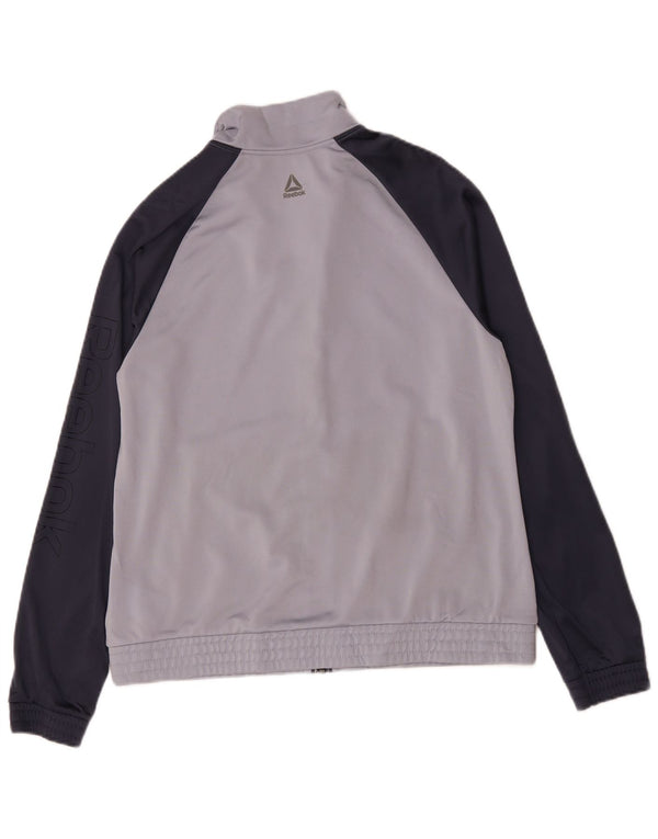 Reebok Chaqueta de Chándal para Mujer UK 40/18 Grande Azul Marino Colorblock
