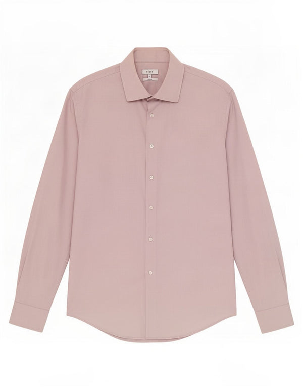 Camisa Reiss Slim Fit De Algodón Morado Grande Para Hombre