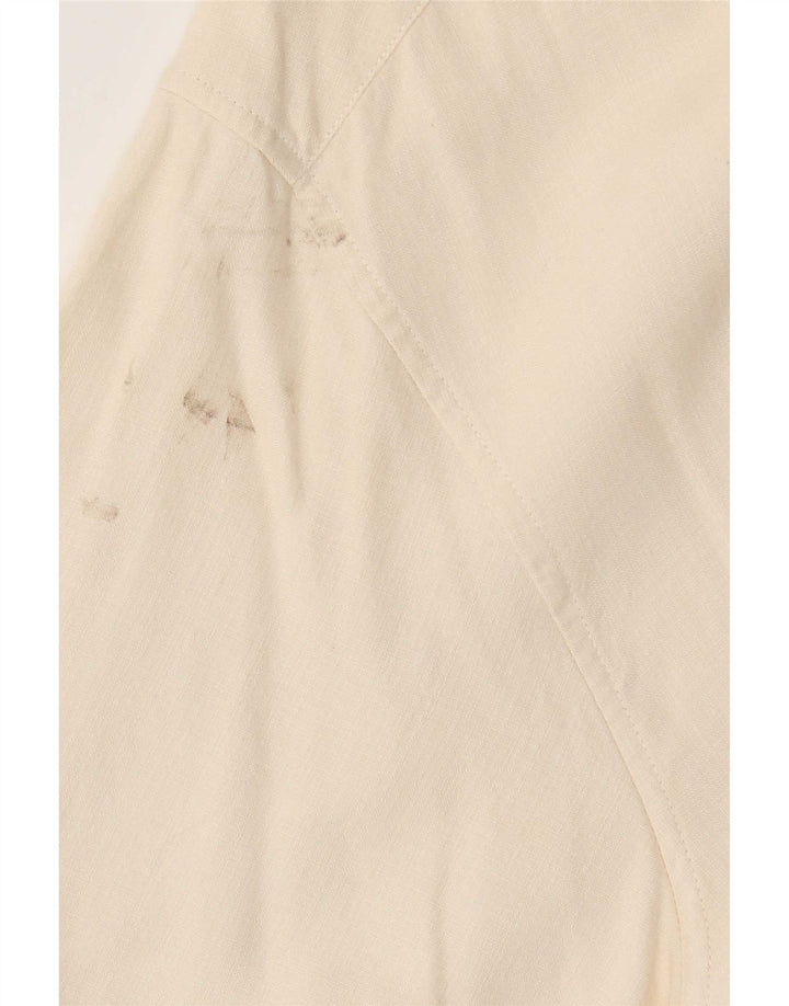 Nautica Camisa Manga Corta Hombre XL Seda Beige