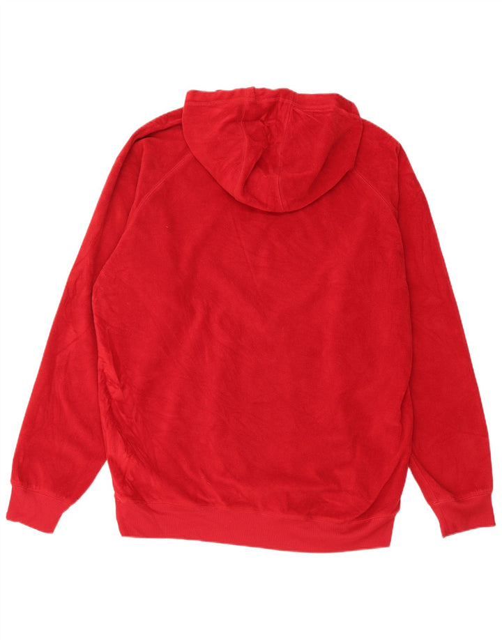 Columbia - Jersey de forro polar con capucha para hombre, poliéster rojo grande