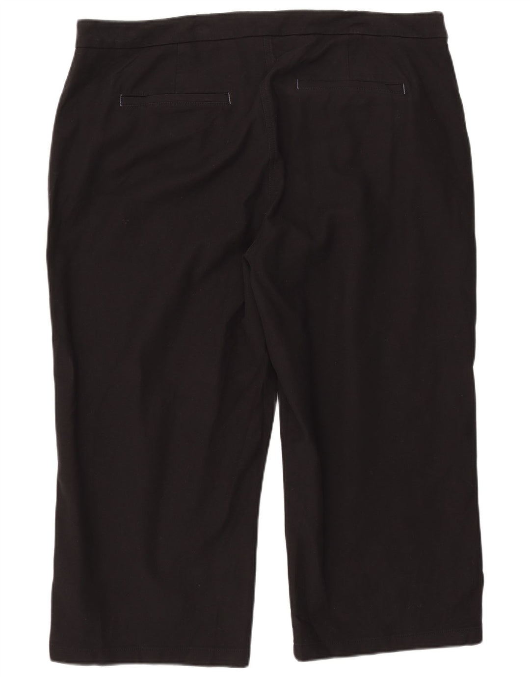 White Stuff Pantalones Capri para Mujer UK 22 3XL W44 L24 Algodón Negro