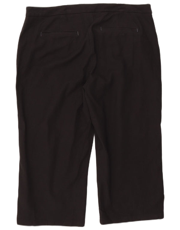 White Stuff Pantalones Capri para Mujer UK 22 3XL W44 L24 Algodón Negro