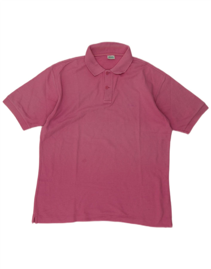 Polo Ellesse Hombre Grande Rosa Algodón