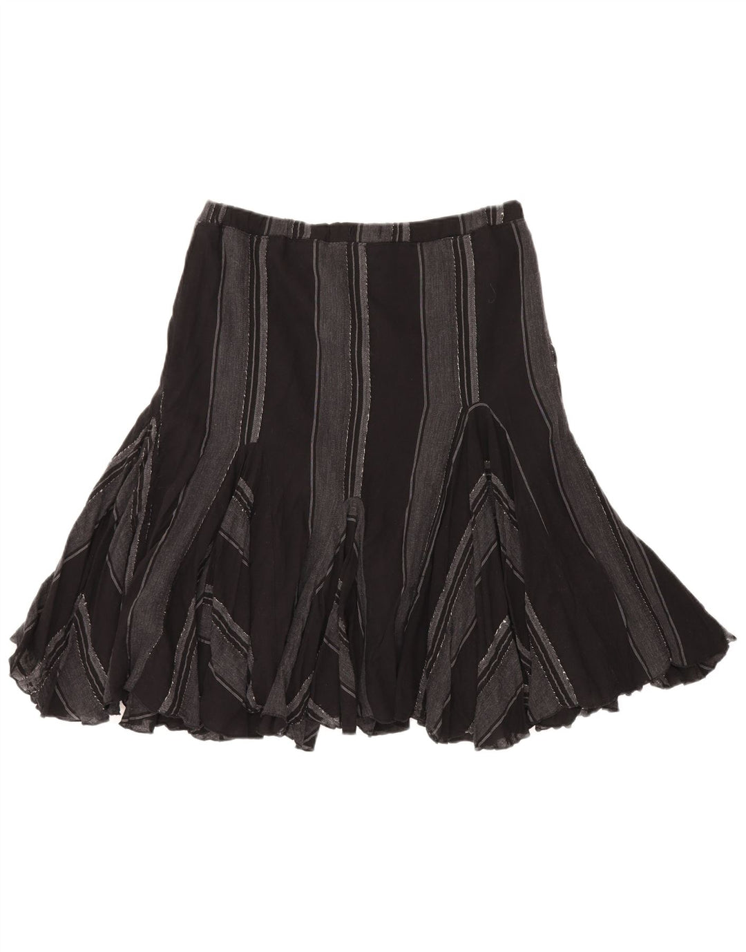 TRUSSARDI Falda acampanada para mujer IT 46 Grande W32 Rayas negras