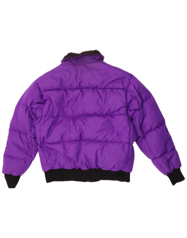 Columbia Chaqueta Acolchada Reversible para Mujer UK 46 Grande Púrpura Colorblock