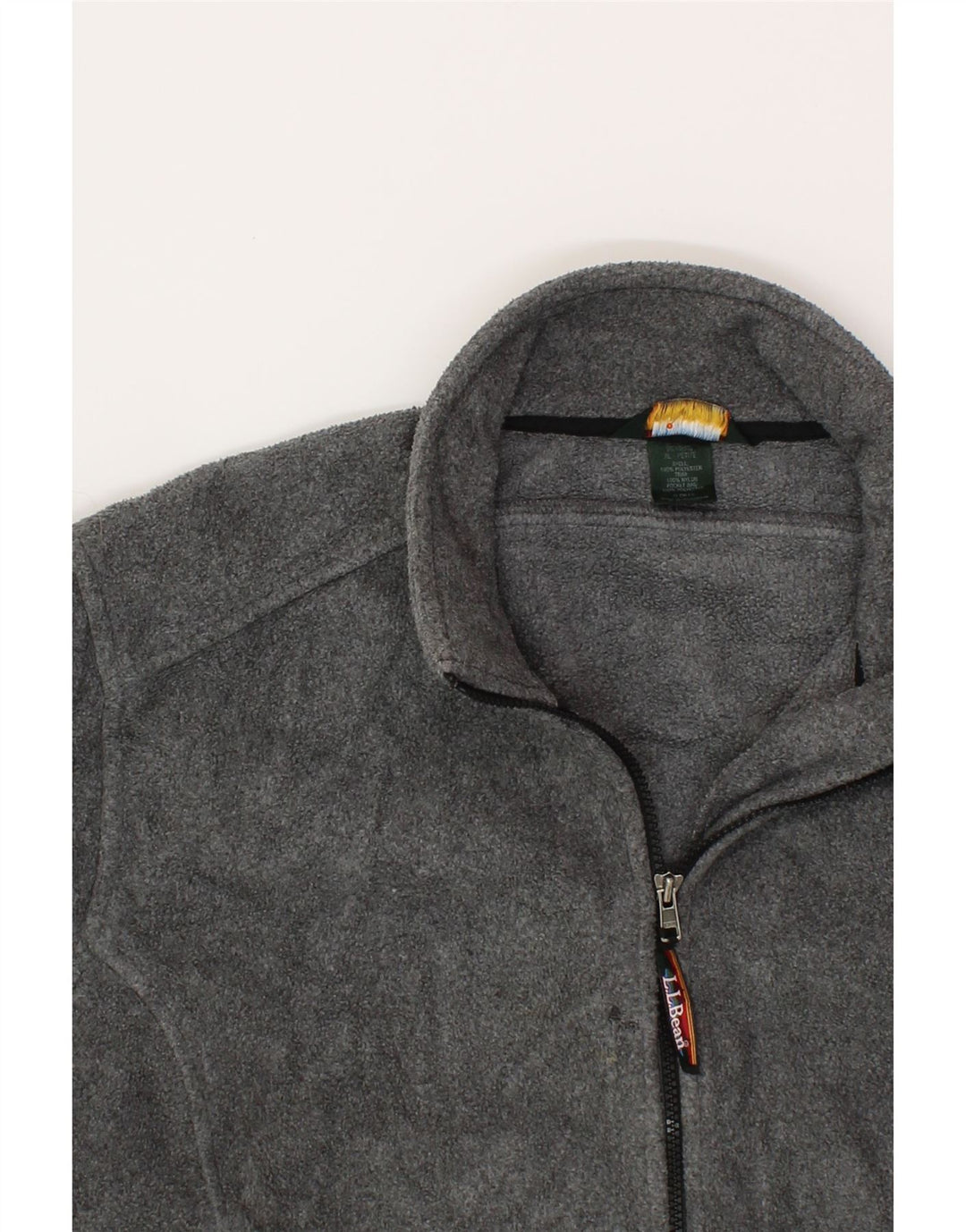 L.L.BEAN Womens Fleece Jacket UK 18 XL Grey Polyester Vintage L.L.Bean and Second-Hand L.L.Bean from Messina Hembry 