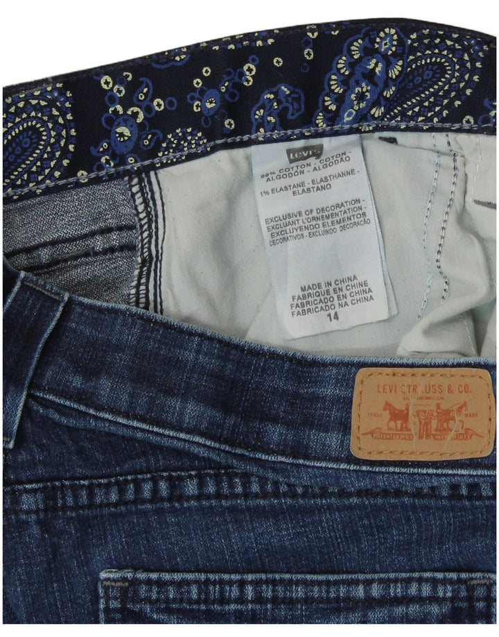 LEVI'S Capri Jeans para mujer US 14 XL W36 L20 Algodón azul