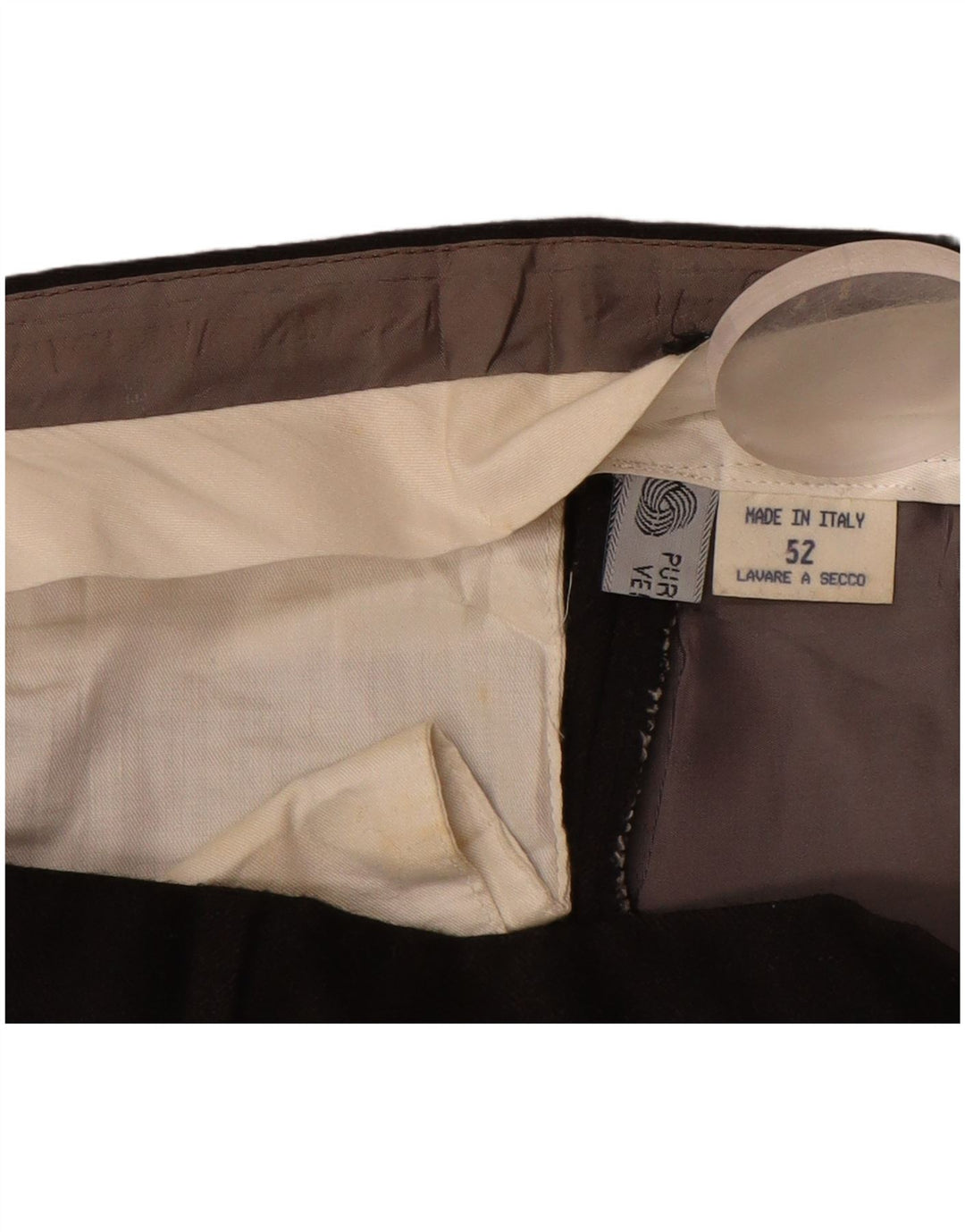 MARCO PLANESIO Pantalón de traje con pinzas para hombre IT 52 XL W34 L33 Lana negra