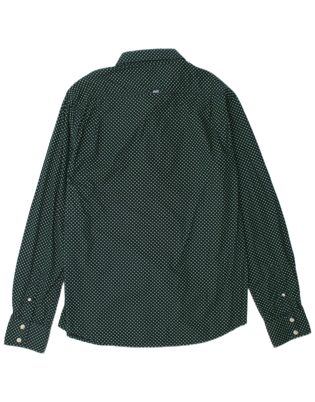 SUPERDRY Camisa gráfica para hombre 2XL Azul marino manchado