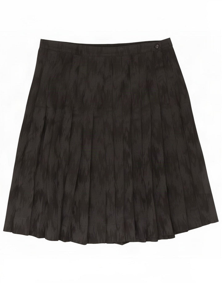 Falda plisada vintage con estampado abstracto para mujer Mediana W30 Negro