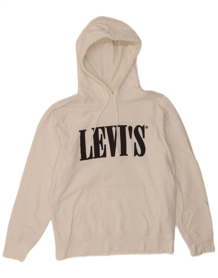 Levi's Hombre Sudadera Con Capucha Gráfica Jersey De Algodón Blanco Mediano