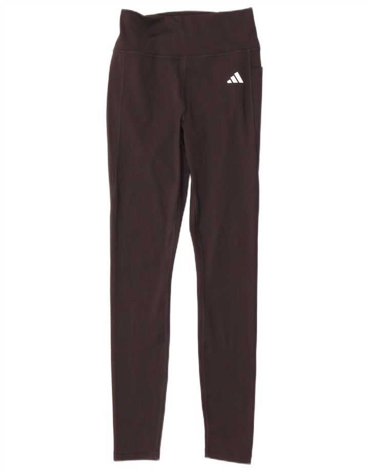 Adidas Leggings ajustados para mujer UK12/ 14 Mediano Negro Poliéster