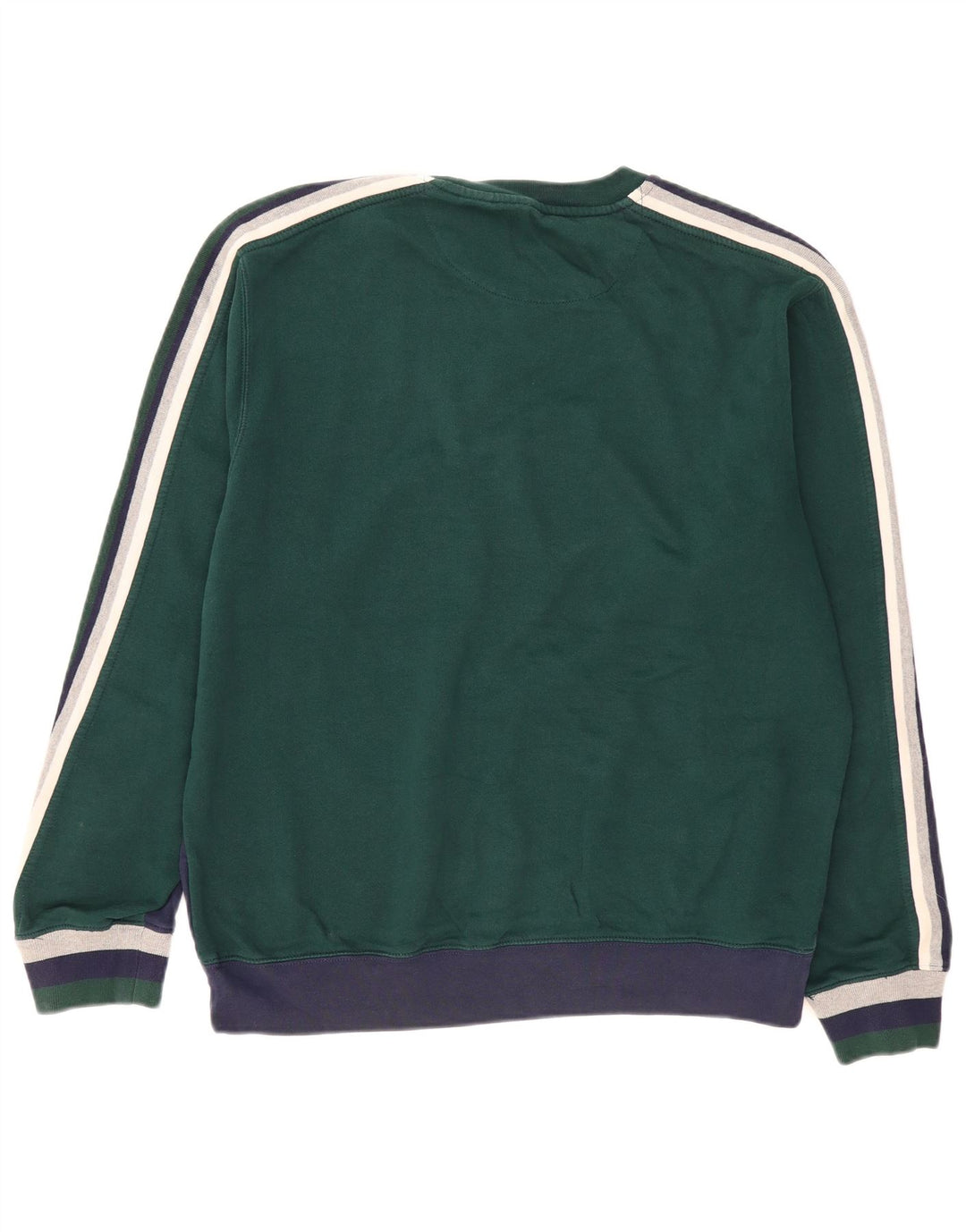 Chaps Hombre Sudadera Estampada Jumper Large Azul Marino Colorblock Algodón