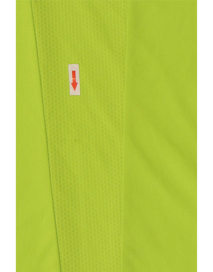 Adidas Hombre Climacool Camiseta Top Verde Medio Colorblock Poliéster