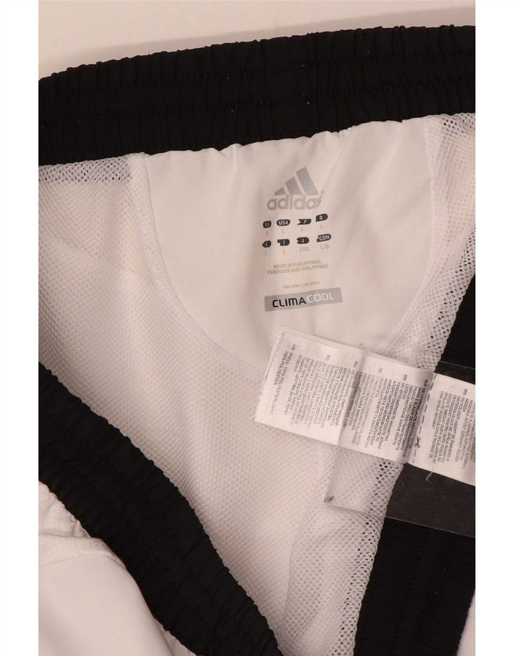 Adidas Mens Climacool Sport Shorts Grande Blanco Colorblock Poliéster