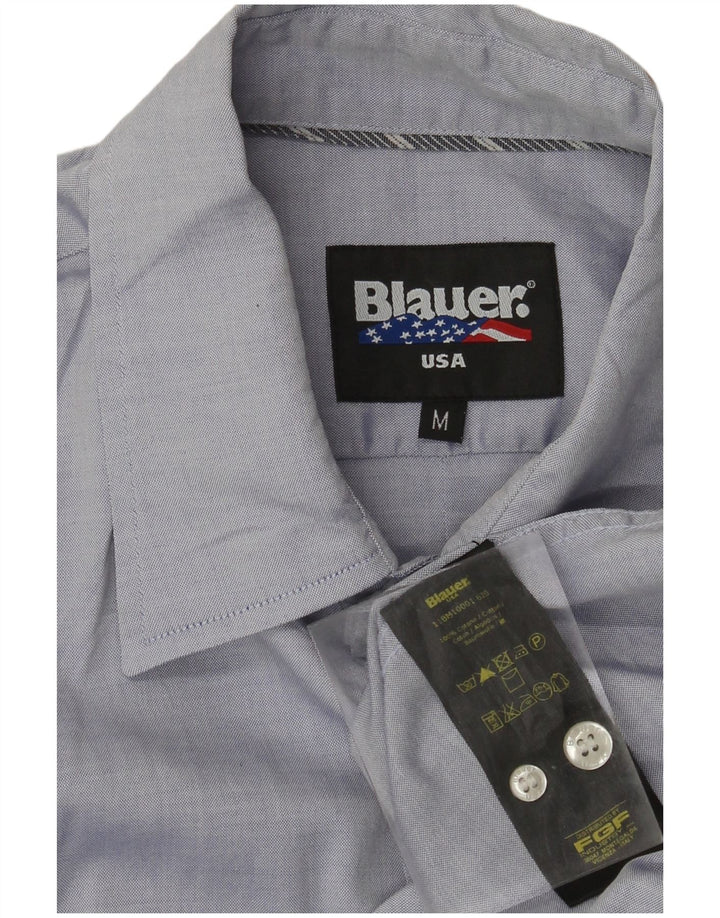 Camisa Militar Blauer Hombre Azul Medio Algodón