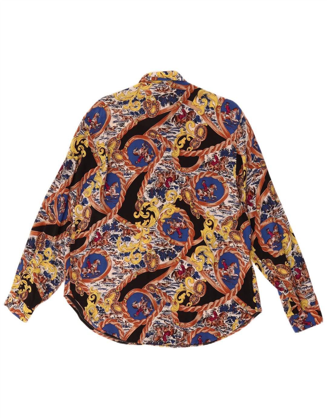 Vintage mujer patrón abstracto camisa EU 46 XL multicolor