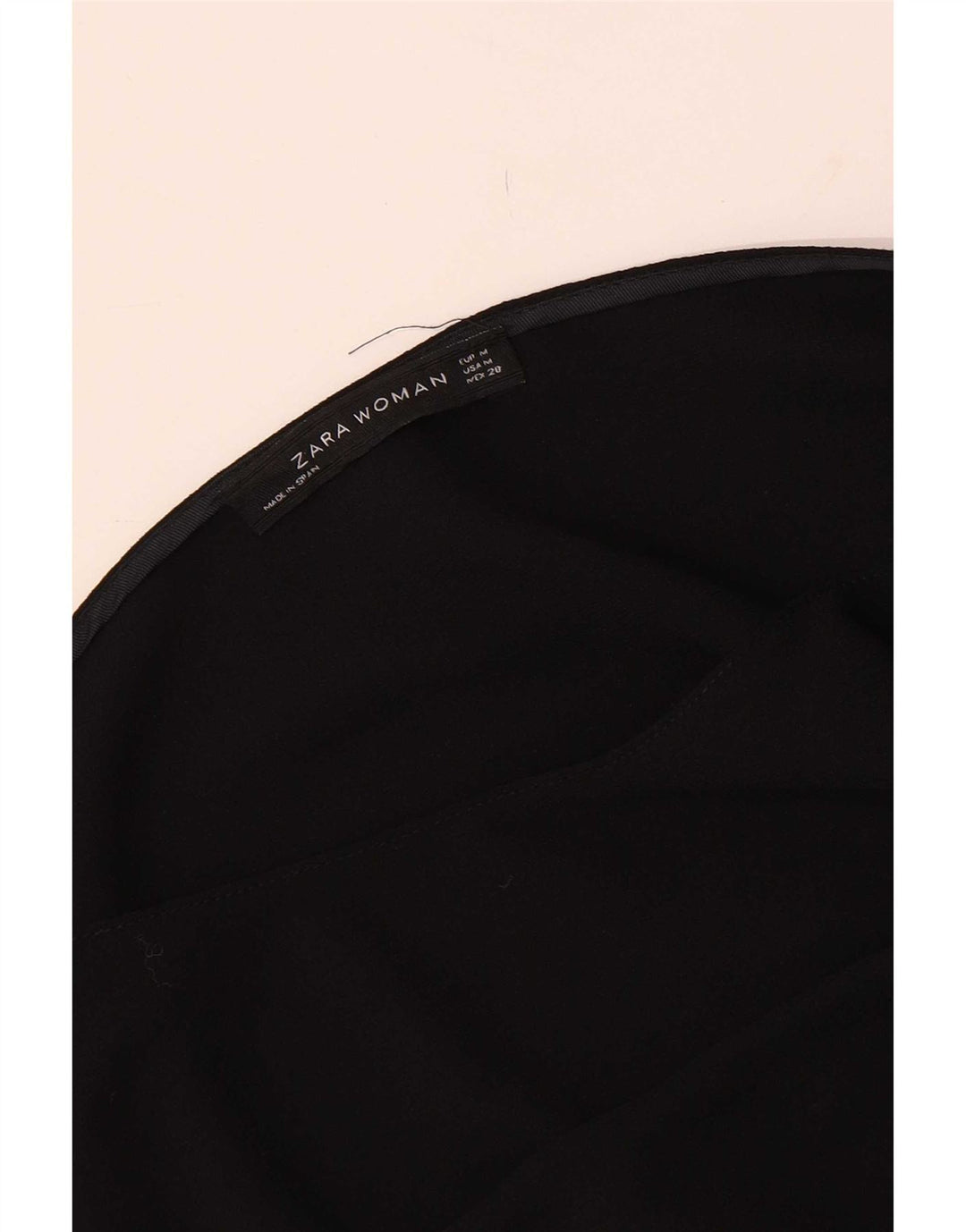 Zara Vestido Básico De Manga 3/4 Para Mujer UK 42 Mediano Negro