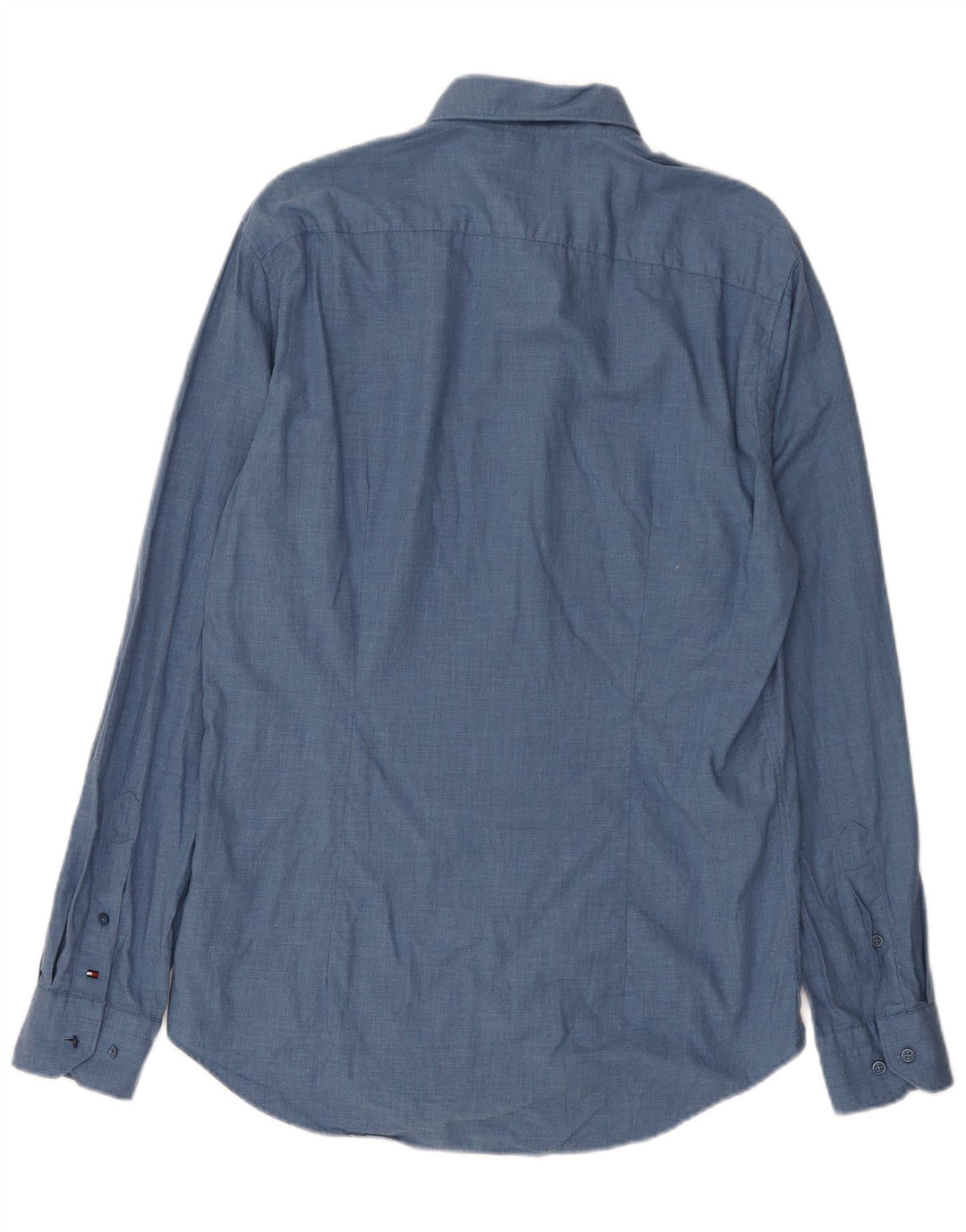 Tommy Hilfiger Camisa Slim Fit para hombre Talla 40 Algodón azul medio