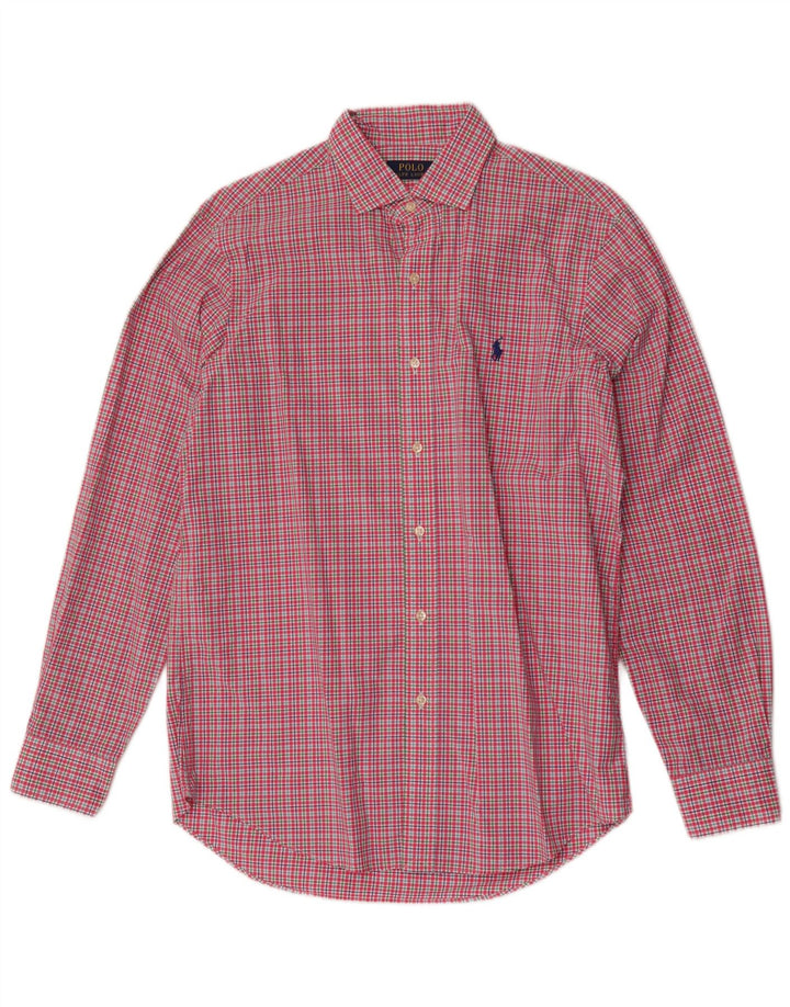 Camisa Polo Ralph Lauren Hombre Algodón A Cuadros Rosa Medio