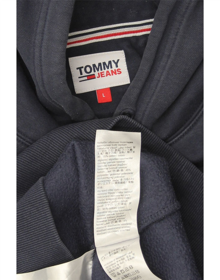 TOMMY HILFIGER Jersey con capucha para hombre, talla grande, algodón azul marino