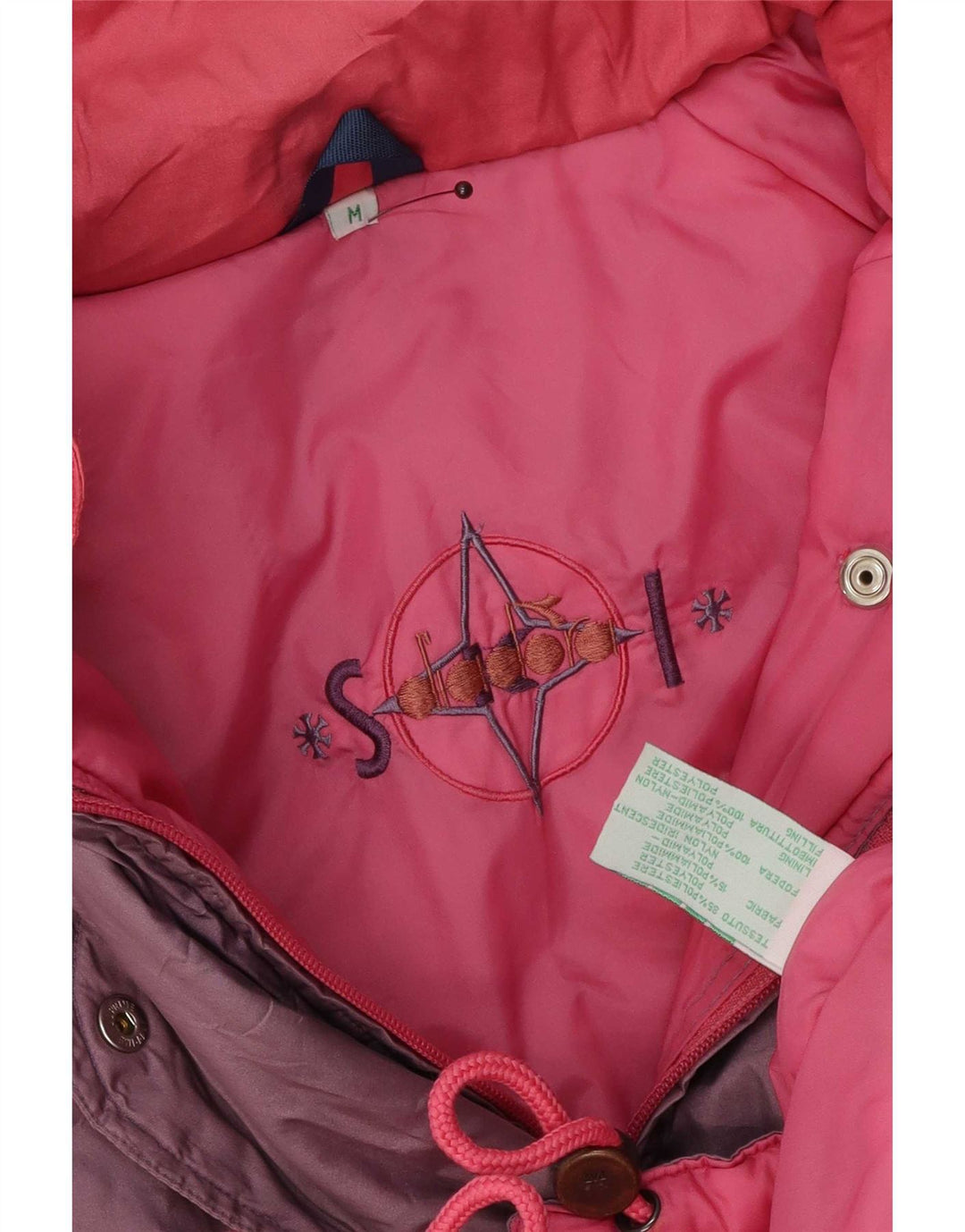 Diadora Chaqueta de esquí holgada para mujer ES 44 Poliéster color block rosa medio