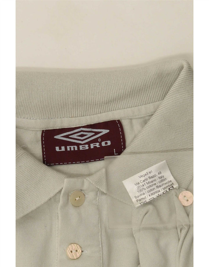 Umbro Polo gráfico para hombre de algodón gris grande