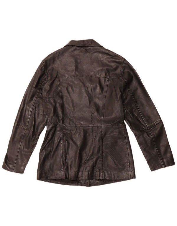 GIPSY BY MAURITIUS Chaqueta de cuero para mujer UK 44 Cuero negro grande