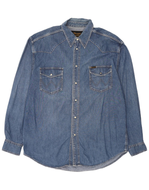 Wrangler Camisa Vaquera Hombre XL Algodón Azul