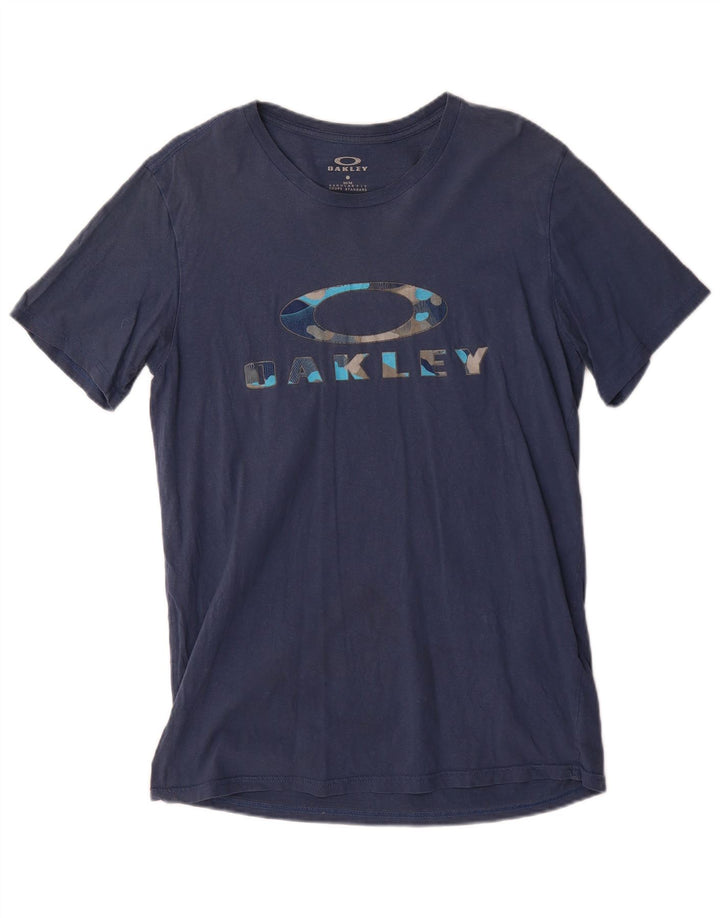 Oakley Hombre Regular Fit Graphic Camiseta Top Azul Marino Mediano