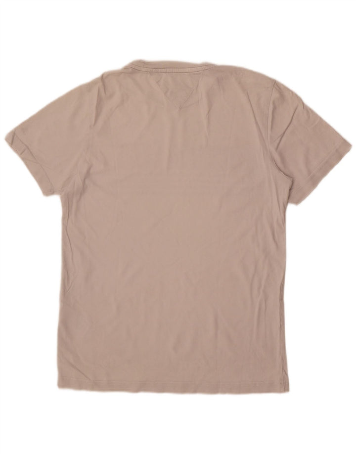 Tommy Hilfiger Camiseta gráfica para hombre Top Medium White Cotton