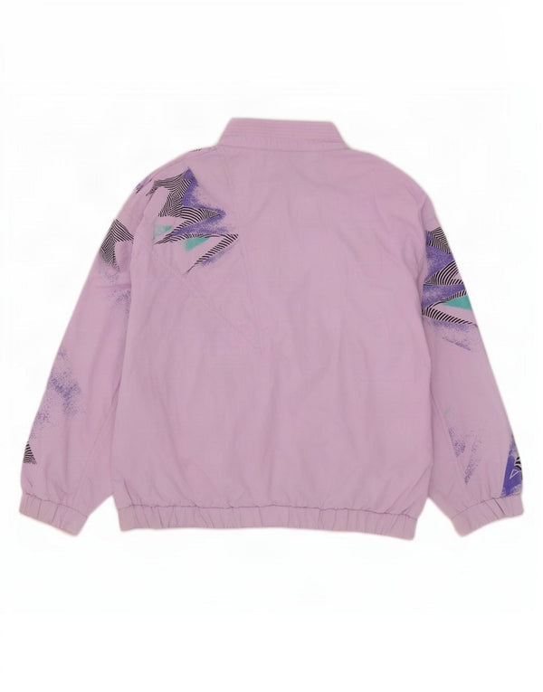 Maser M - Chaqueta de chándal de gran tamaño para mujer, talla 10, color morado geométrico