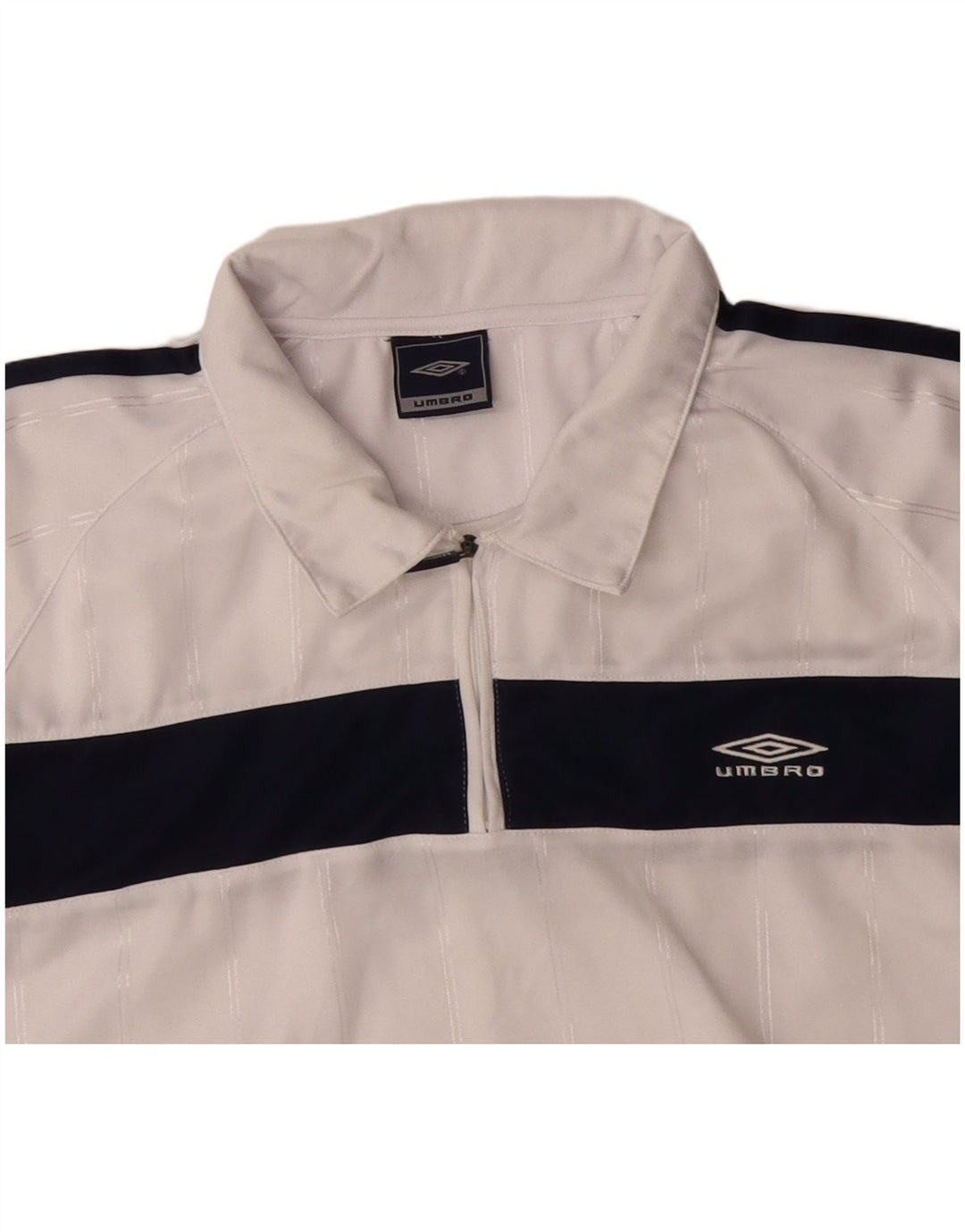 UMBRO Polo Hombre XL Blanco Colorblock Poliéster