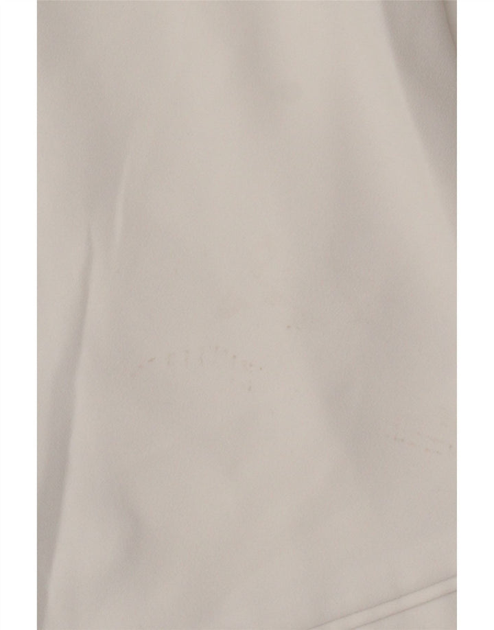 Zara Mujer Chaqueta Americana Abierta Manga 3/4 UK 10 Small White