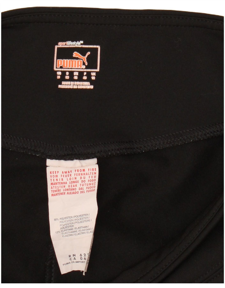 Puma Leggings para mujer UK 12 Mediano Negro Poliéster