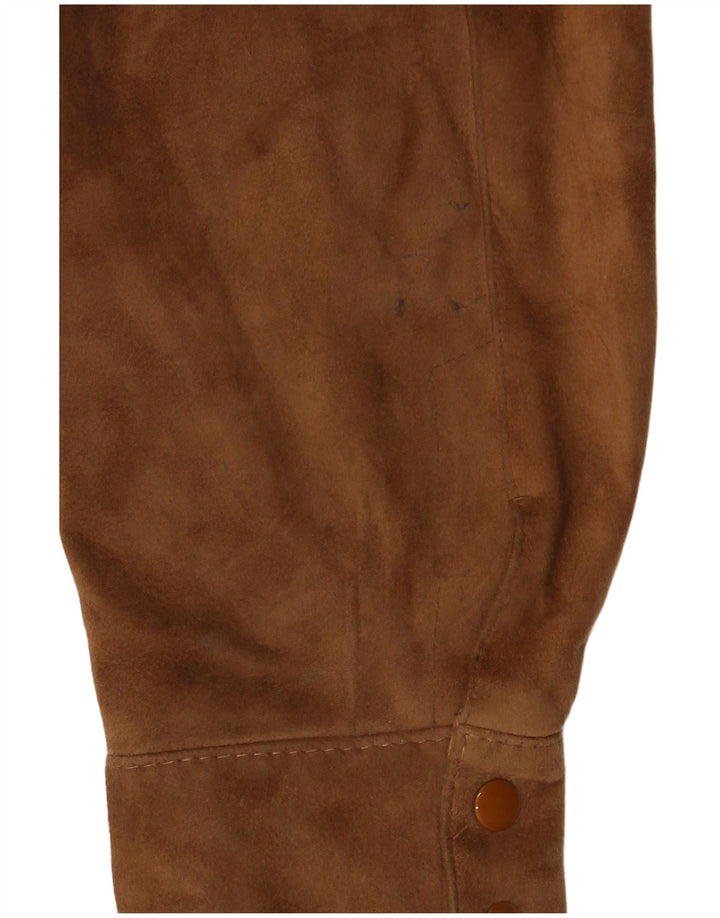 Camisa vintage de ante para hombre IT 50 Marrón medio