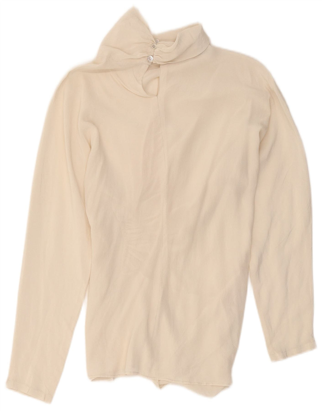 Pancaldi & B Blusa para Mujer Top UK 10 Small Off White Silk