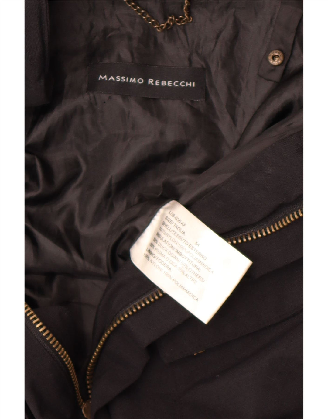 Massimo Rebecchi Chaqueta utilitaria para hombre IT 54 2XL Nylon negro