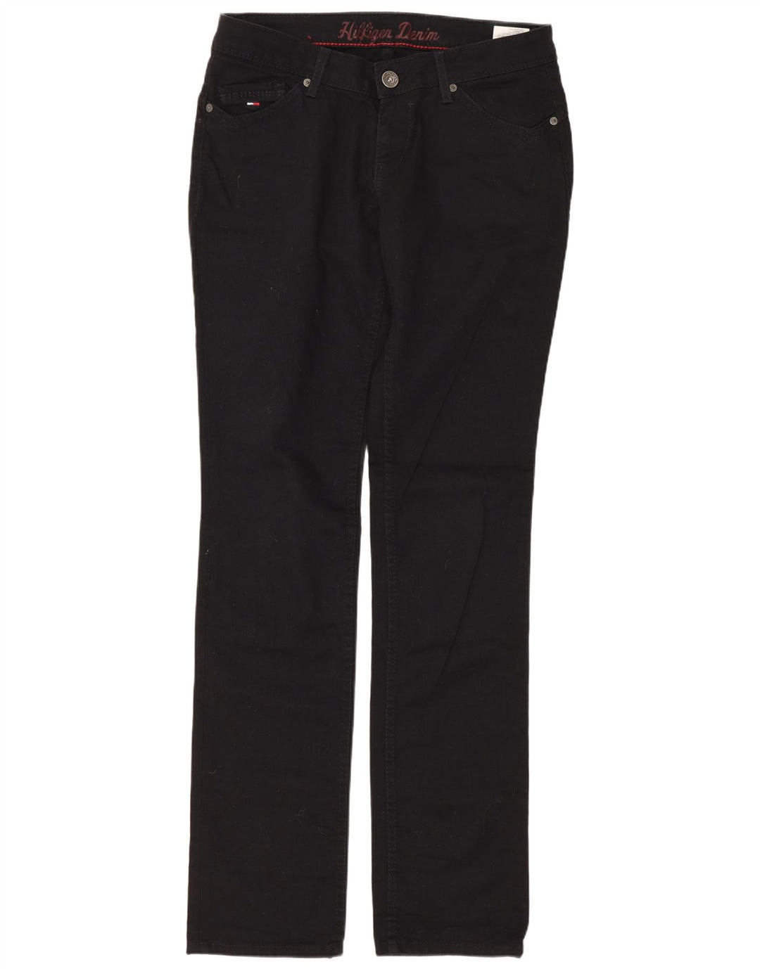 Tommy Hilfiger Pantalones casuales de cintura baja para mujer W30 L34 Algodón negro