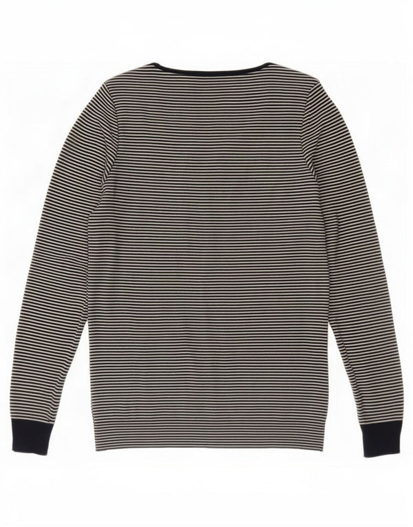 Massimo Dutti Cárdigan para Mujer UK 42 Mediano Azul Marino Rayas Algodón