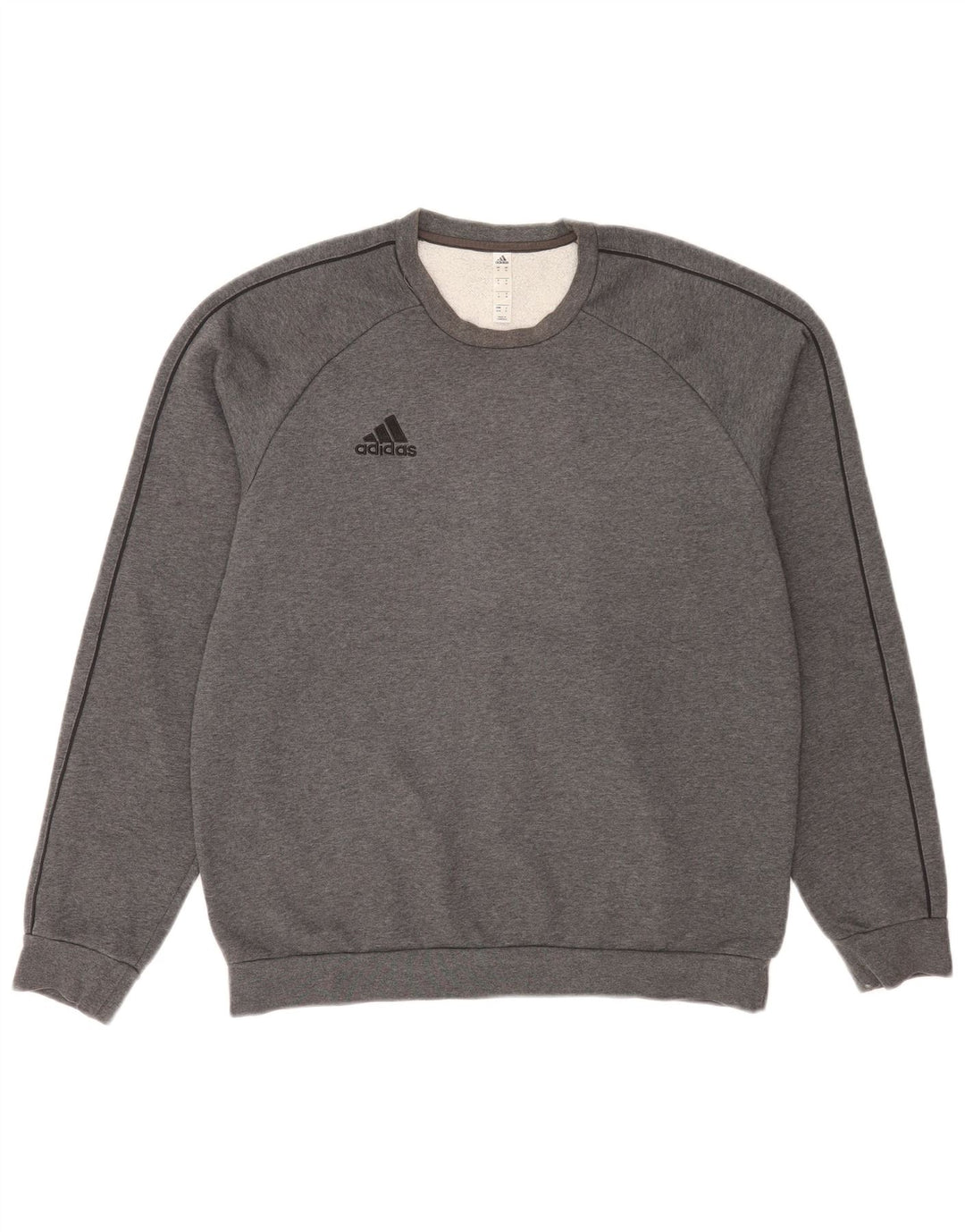 Adidas Hombre Regular Fit Sudadera Jumper Gris Medio Algodón Moteado