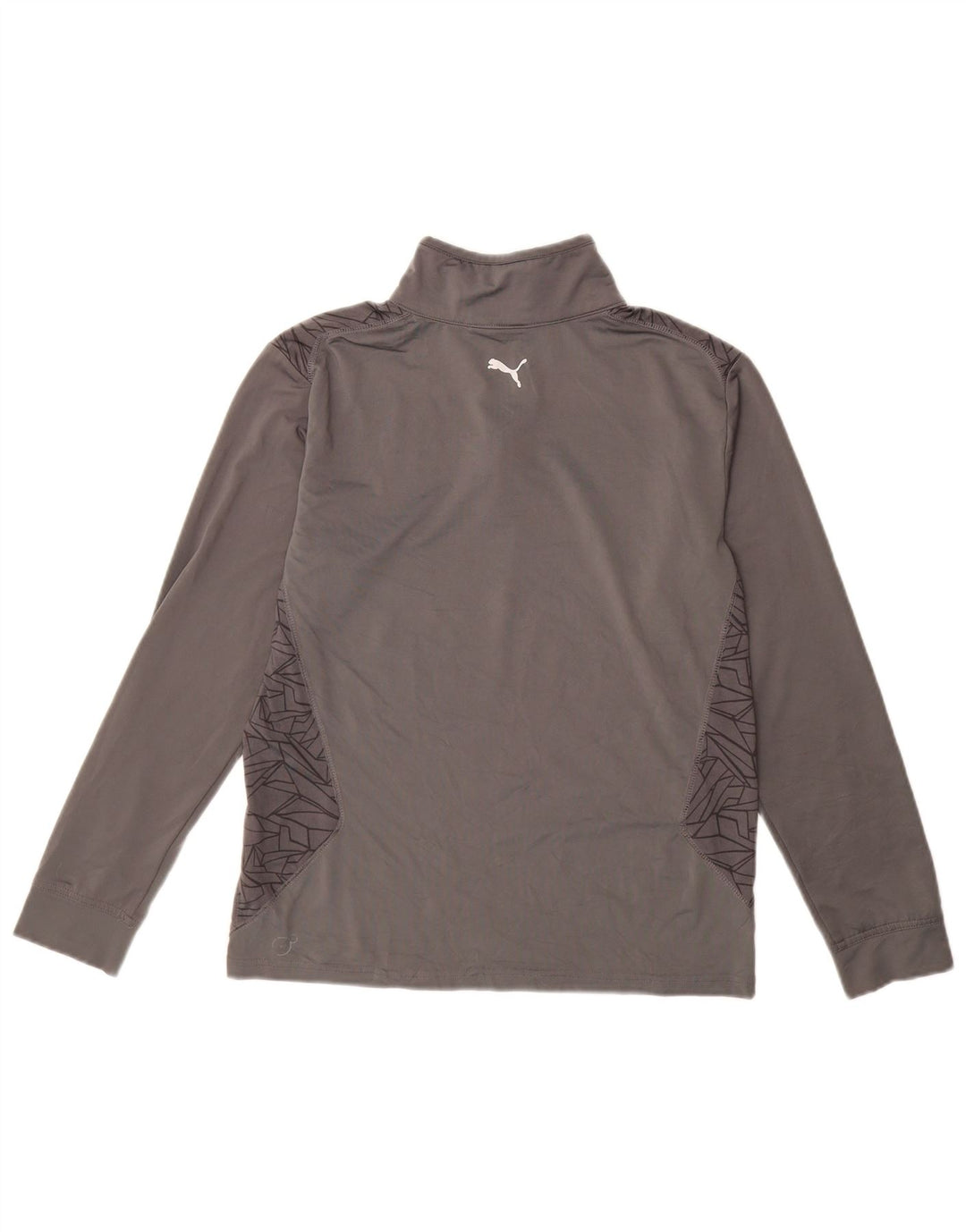 PUMA Chándal con cremallera y cuello para niños de 11 a 12 años, talla grande, gris